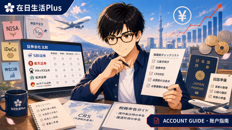 回国前必看：NISA・iDeCo・特定口座，5大券商逐一拆解——在日华人完整处置指南