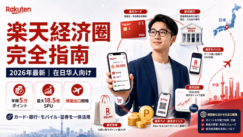 【2026年最新】楽天経済圏在日华人完全指南：年赚5万积分・18.5倍SPU・帰国出口戦略全攻略